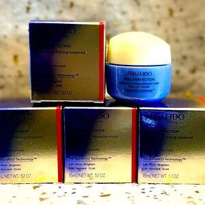 4x~Shiseido~Vital Perfection~Uplifting and Firming Cream~15ml/.52oz each~NIB~
